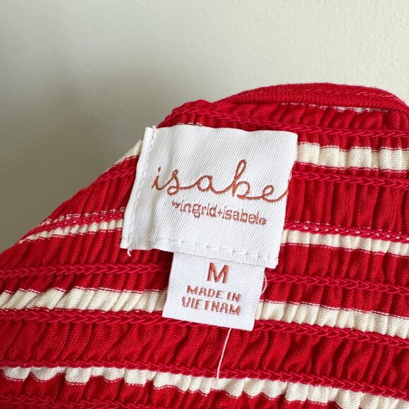 NEW Isabel Maternity Red Striped Tie Strap Maternity Tank Top - Picture 10 of 16